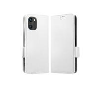 Coque pour UMIDIGI C1/C1 Max étui à rabat magnétique en TPU souple antichoc avec porte-cartes, compatible avec UMIDIGI C1/C1 Max-Blanc