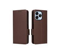 Coque pour Umidigi G6 5G étui à rabat magnétique en TPU souple antichoc avec porte-cartes, compatible avec Umidigi G6 5G-Marron