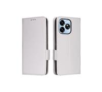 Coque pour Umidigi G6 5G étui à rabat magnétique en TPU souple antichoc avec porte-cartes, compatible avec Umidigi G6 5G-Blanc