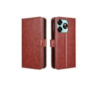 Coque pour Umidigi G6 5G Protection Antichoc Effet Etui Cuir et Intérieur TPU avec Porte-Cartes Fonction de Suppport Marron