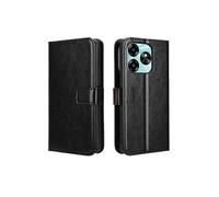 Coque pour Umidigi G6 5G Protection Antichoc Effet Etui Cuir et Intérieur TPU avec Porte-Cartes Fonction de Suppport Noir