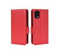 Coque pour UMIDIGI Power 5S étui à rabat magnétique en TPU souple antichoc avec porte-cartes, compatible avec UMIDIGI Power 5S-Rouge