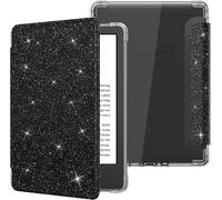 Coque Pour Universel 6 Pouces Tablet Et Ebooks 2022,Étui De Protection Ultra Clair En Tpu Souple Et Transparent Avec Auto Réveil/Sommeil Pour Tablet Et E-Readers,Noir Paillettes