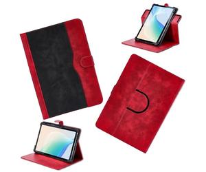 Coque pour Veidoo T80 Plus 13-Pouces Tablette Coque Etui Case Rotation à 360 degrés Angles de Vue Multiples Socle en Cuir PU Folio Cover Rouge