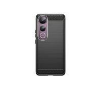 Coque pour Vivo V50 Lite 5G / 4G Effet Métal Brossé Contour Caméra Noir