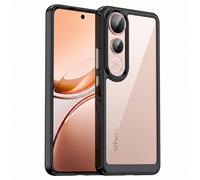 Coque pour Vivo V50 Lite Bumper Antichoc avec Coins Renforcés Noir / Transparent