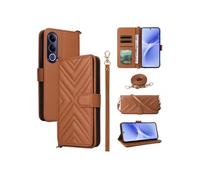 Coque pour vivo V70 FE 5G Etui Portefeuille pour Téléphone Portable en Cuir PU Souple avec Fermeture Magnétique Bandoulière Longue et Porte-cartes