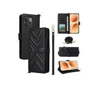 Coque pour vivo V70 / V70 Elite Etui Portefeuille pour Téléphone Portable en Cuir PU Souple avec Fermeture Magnétique Bandoulière Longue et