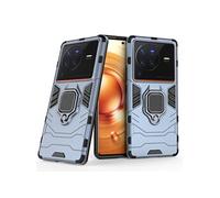 Coque pour Vivo X80 Pro 5G - housse etui rigide anti choc + film ecran - BLEU FONCE -