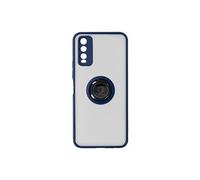Coque pour Vivo Y20s Bi-matière Bague Métallique Support Vidéo Bleu