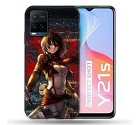 Coque pour Vivo Y21 / Y21S / Y33S Manga Attaque Titans Mikasa