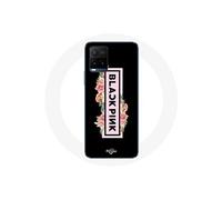 Coque pour Vivo Y21s 2021 / Y21 2021 Blackpink Groupe de K-pop Logo Fond Noir