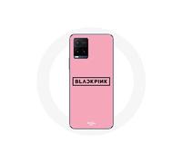 Coque pour Vivo Y21s 2021 / Y21 2021 Blackpink Groupe de K-pop Logo Fond Rose