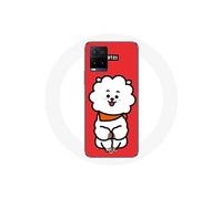 Coque pour Vivo Y21s 2021 / Y21 2021 BTS Bangtan Garçons BT21 RJ de Jin Fond Rouge