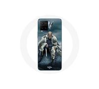 Coque pour Vivo Y21s 2021 / Y21 2021 Vikings Série Saison 6 Ragnar Lothbrok logo V Epée Gris Fond Brouillard