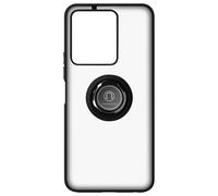 Coque pour Vivo Y22s et Y35 bi-matière bague métallique support Vidéo Noir
