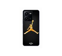 Coque Pour Vivo Y35 4G Jordan logo 23 nike basketball couleur dorée