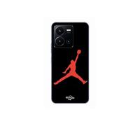 Coque Pour Vivo Y35 4G Jordan logo 23 nike basketball couleur rouge