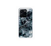 Coque Pour Vivo Y35 4G vikings ragnar lothbrok bouclier corbeau