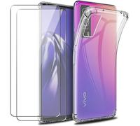 Coque Pour Vivo Y55 5g Et 2 Verres Trempés -Pack Protection 4 Coins Renforcés Silicone - E.F.Connection