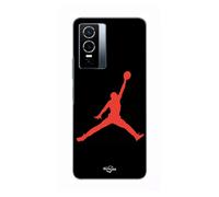 Coque Pour Vivo Y76 5g Jordan Logo 23 Nike Basketball Couleur Rouge