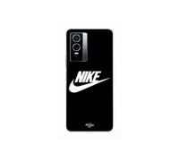 Coque Pour Vivo Y76 5G nike logo blanc front noir