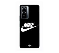 Coque Pour Vivo Y76 5g Nike Logo Blanc Front Noir