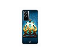 Coque Pour Vivo Y76 5G OM dorée brilant droit au but fond bleu