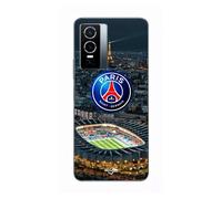 Coque Pour Vivo Y76 5g Psg Logo Stade Nuit Tour Eiffel