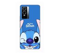 Coque Pour Vivo Y76 5g Stitch Cute Ohana Stitch Bleu Front Bleu