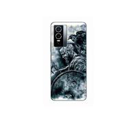 Coque Pour Vivo Y76 5G vikings ragnar lothbrok bouclier corbeau