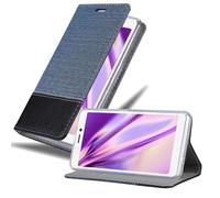 cadorabo Coque pour WIKO Jerry 3 en Bleu FONCÉ Noir - Housse Protection avec Fermoire Magnétique, Stand Horizontal et Fente Carte - Portefeuille Etui Poche Folio Case Cover