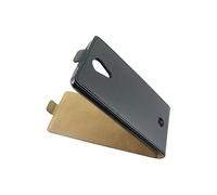 Coque pour Wiko Tommy PU Cuir Rabat Flip Ultra Fine, Noir + Film VERRE Trempé