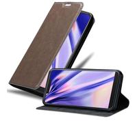 cadorabo Coque pour WIKO View 2 GO en Marron CAFÉ - Housse Protection avec Fermoire Magnétique, Stand Horizontal et Fente Carte - Portefeuille Etui Poche Folio Case Cover