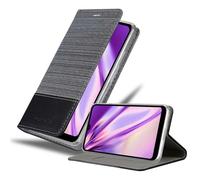 cadorabo Coque pour WIKO View 3 Lite en Gris Noir - Housse Protection avec Fermoire Magnétique, Stand Horizontal et Fente Carte - Portefeuille Etui Poche Folio Case Cover