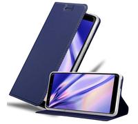 cadorabo Coque pour WIKO View GO en Classy Bleu FONCÉ - Housse Protection avec Fermoire Magnétique, Stand Horizontal et Fente Carte - Portefeuille Etui Poche Folio Case Cover