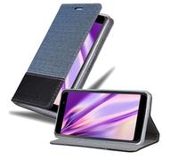 cadorabo Coque pour WIKO View Max en Bleu FONCÉ Noir - Housse Protection avec Fermoire Magnétique, Stand Horizontal et Fente Carte - Portefeuille Etui Poche Folio Case Cover