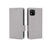 Coque pour Wiko Y52 Etui portefeuille magnétique PU Cuir côté boucle de boucle - Gris