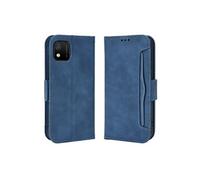 Coque pour WIKO Y52 Premium Cuir PU avec Porte Cartes Fermeture Magnétique Etui Bleu