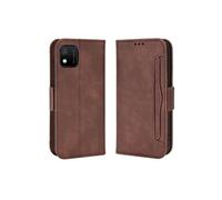 Coque pour WIKO Y52 Premium Cuir PU avec Porte Cartes Fermeture Magnétique Etui Marron