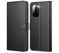 Coque pour Xiaomi 11i - Effet Cuir Noir - Anti Choc - Protection Renforcée - Portefeuille - Mixte