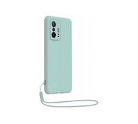Coque pour Xiaomi 11T / 11T Pro en Silicone avec dragonne assortie Bleu clair