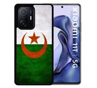 Coque Pour Xiaomi 11t 5g - Drapeau Algérie - Silicone - Noir