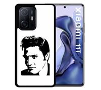 Coque Pour Xiaomi 11t - Portrait Elvis Presley - Silicone - Noir