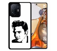 Coque Pour Xiaomi 11t Pro 5g - Portrait Elvis Presley - Silicone - Noir