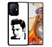 Coque Pour Xiaomi 11t Pro - Portrait Elvis Presley - Silicone - Noir