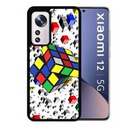 Coque Pour Xiaomi 12 5g - Rubik's Cube 3d - Silicone - Noir