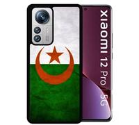 Coque Pour Xiaomi 12 Pro - Drapeau Algérie - Silicone - Noir