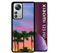 Coque Pour Xiaomi 12s Pro - Palmiers Los Angeles - Silicone - Noir