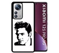 Coque Pour Xiaomi 12s Pro - Portrait Elvis Presley - Silicone - Noir
